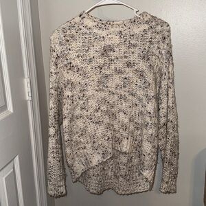 Chunky Knit Sweater in Cream and Brown